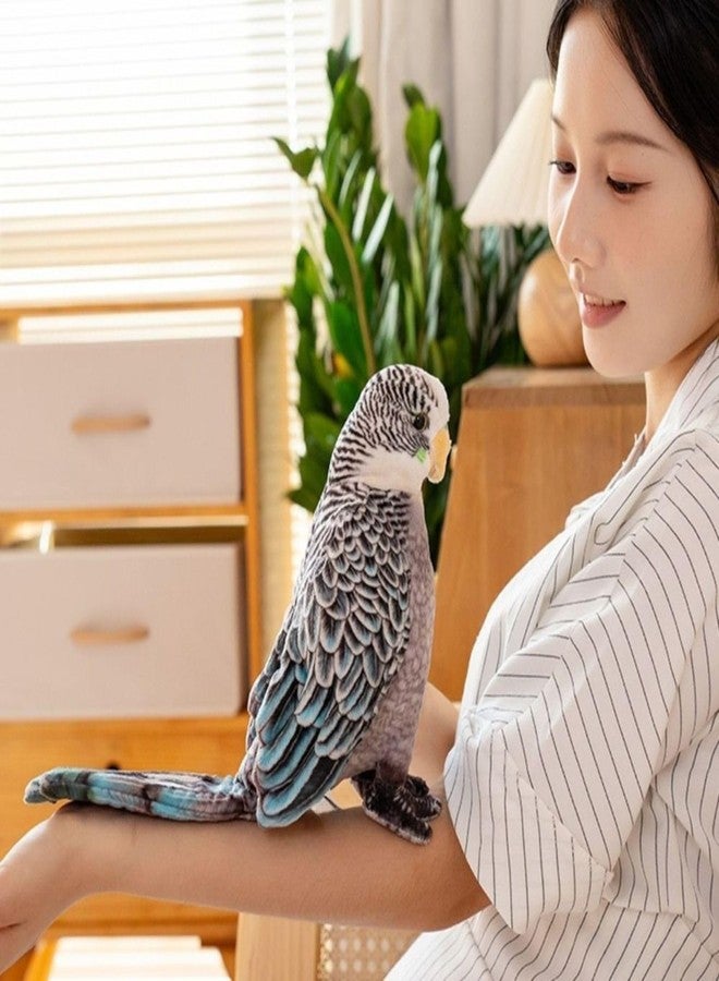Tickles Cute Parrot Soft Stuffed Plush Bird Toy for Kids Boys & Girls Birthday Gifts (Size: 20 cm Color: Grey & Blue) - Image 2